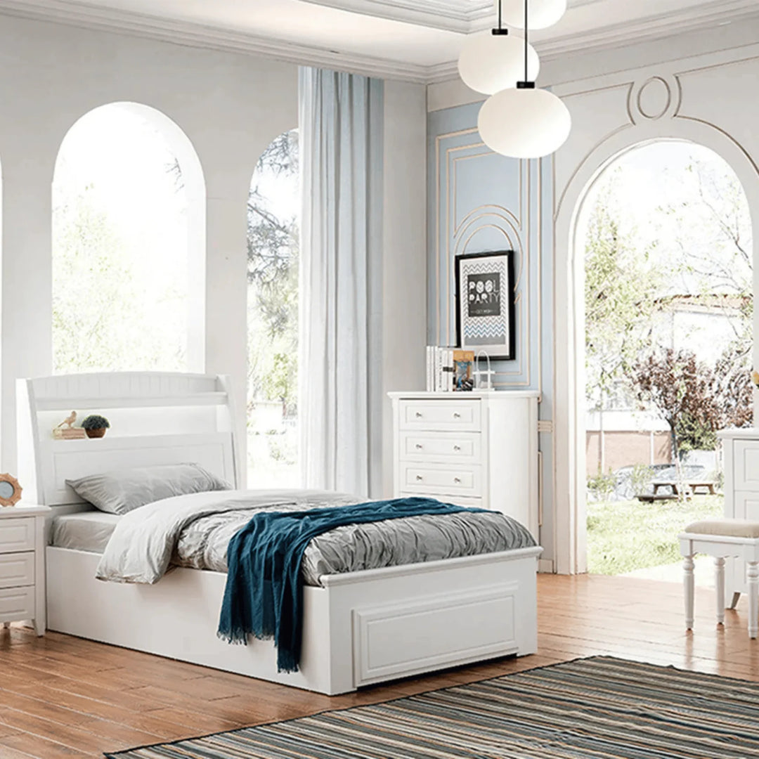 Alice Storage Bed White Double - DLB Furniture