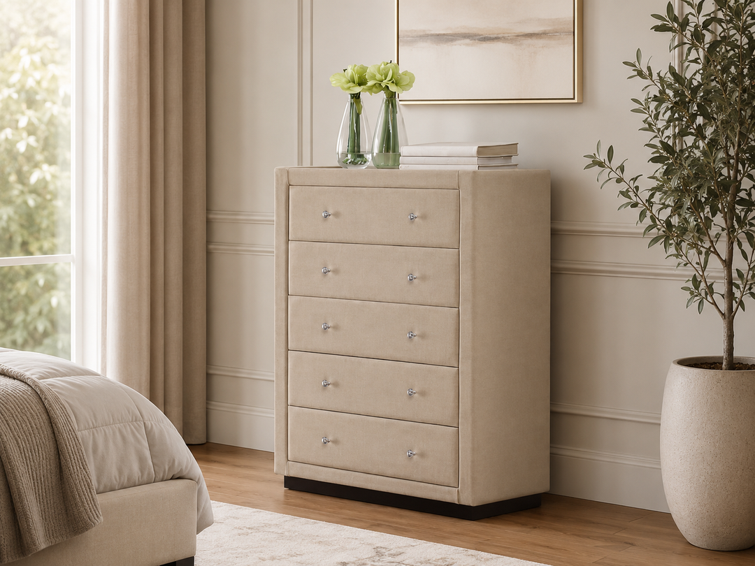 Fabric Tallboy Beige/Sand