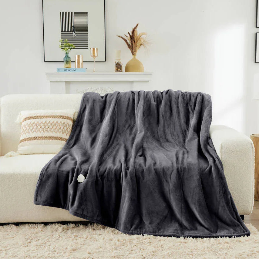 Large Electric Throw Blanket Flannel Fleece 180 x 130 cm - DLB Furniture