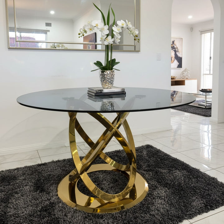Infinity Luxury Tempered Glass Dining Table