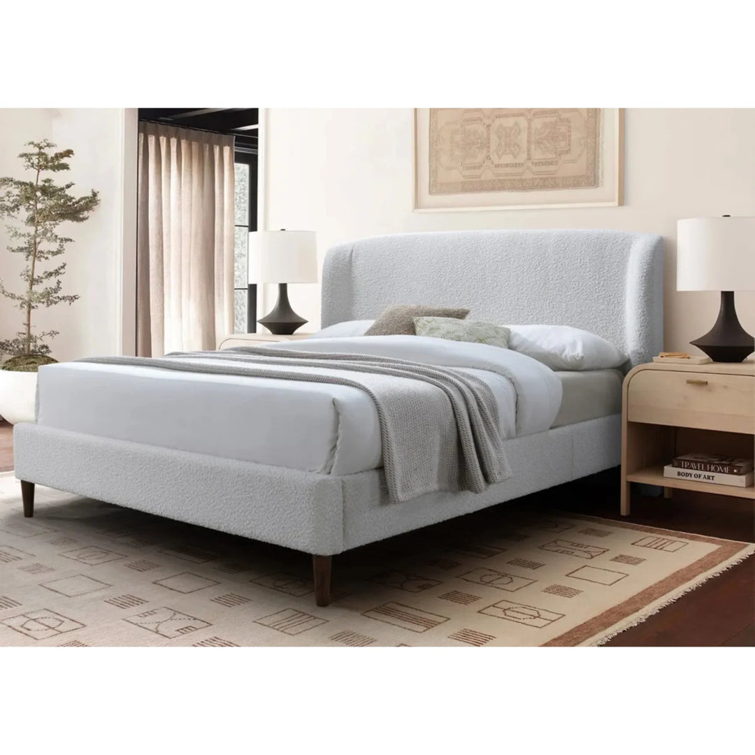 Wool Fabric King Bed Frame - DLB Furniture