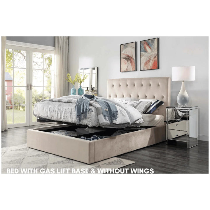 Merida Double Velvet Bed - DLB Furniture