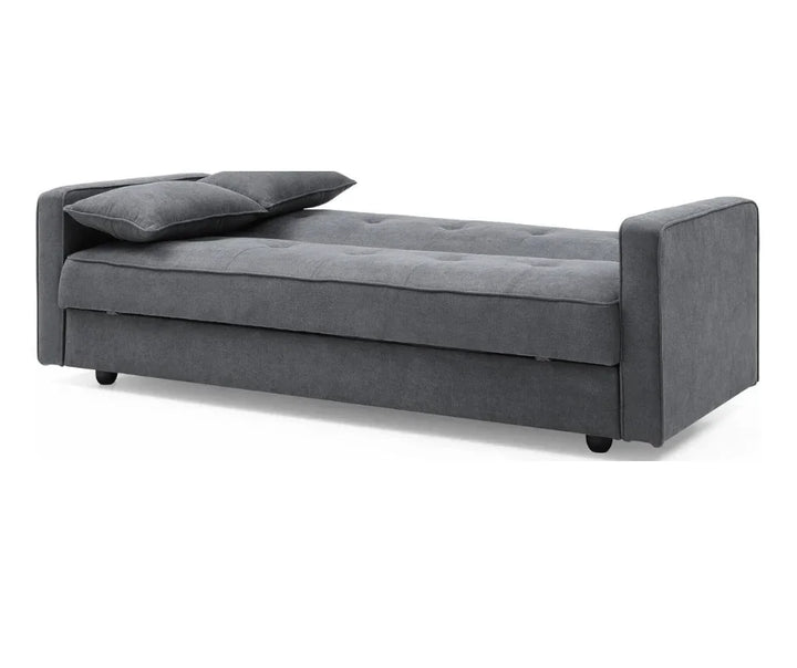 Junny 3 Seater Sofa Bed with Extra Middle Storage - Dark Grey - DLB Furniture