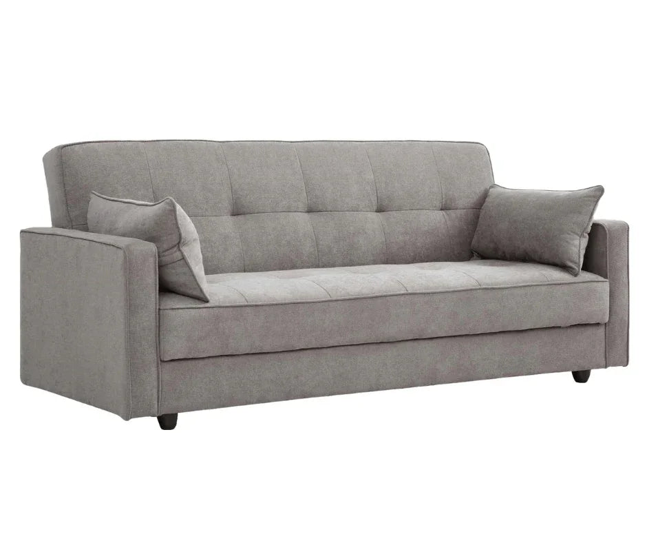 Junny 3-Seater Sofa Bed with Middle Storage – Grey - DLB Furniture