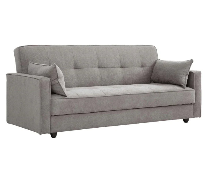 Junny 3-Seater Sofa Bed with Middle Storage – Grey - DLB Furniture