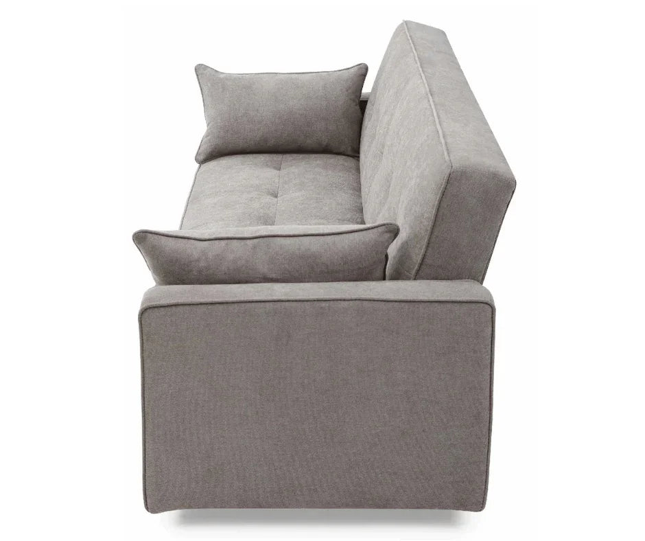 Junny 3-Seater Sofa Bed with Middle Storage – Grey - DLB Furniture