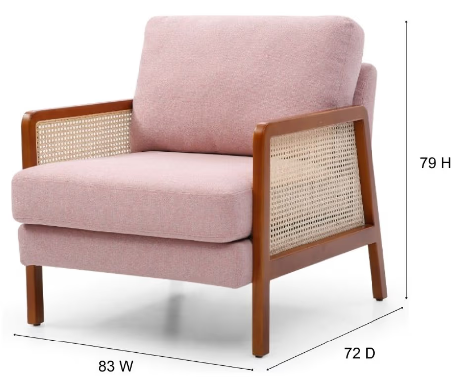 Rose Modern Fabric Armchair