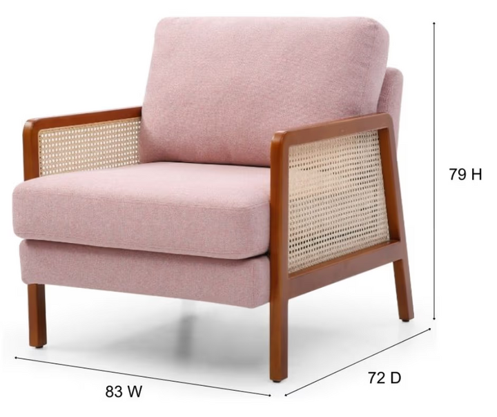 Rose Modern Fabric Armchair