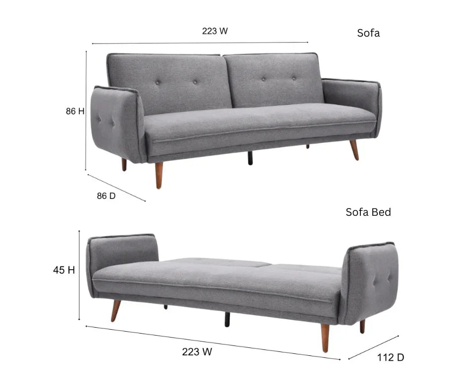 Dark Grey Sarah Sofa Bed - DLB Furniture