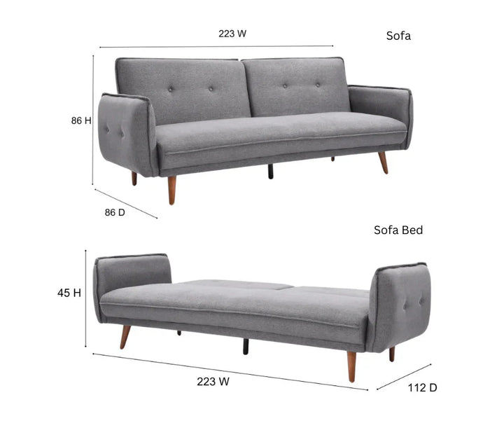 Dark Grey Sarah Sofa Bed - DLB Furniture