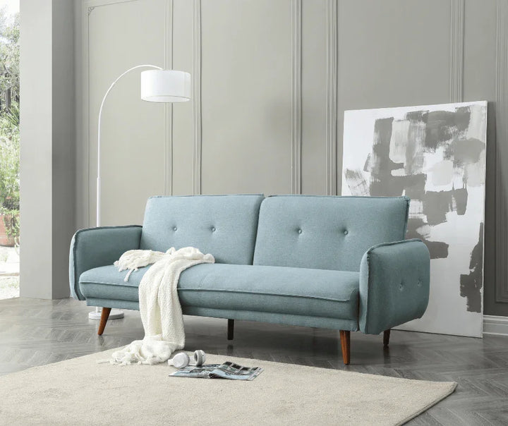 Sarah Sofa Bed SP111-2 - BL838 Light Blue - DLB Furniture