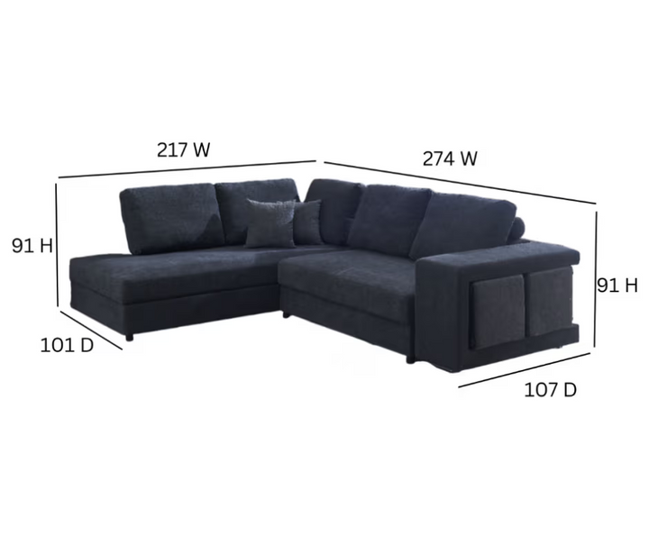 Rio 5 Seater Sofa Bed with chaise