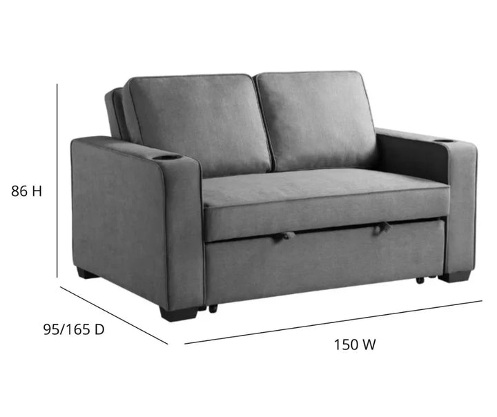 Miles 2 seater Sofa bed - Beige - DLB Furniture