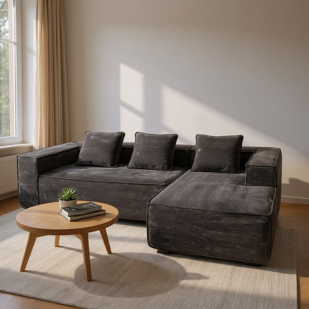 Akemi L Shape Sofa - Grey