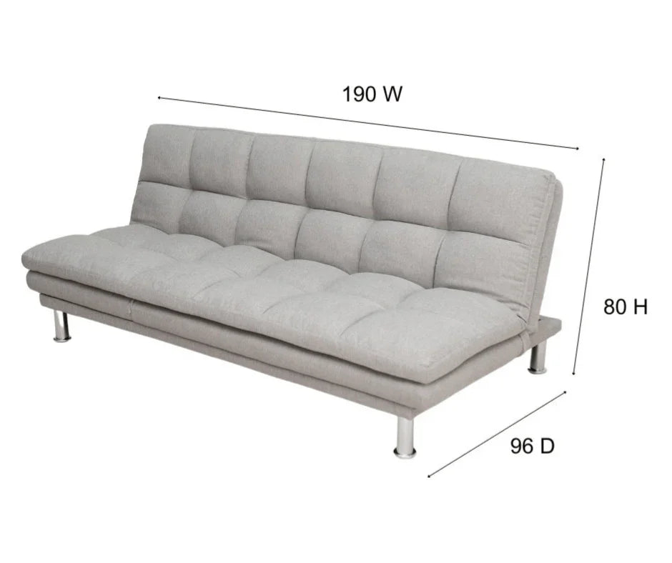 Felicity 3 seater Sofa Bed - Light Grey - DLB Furniture