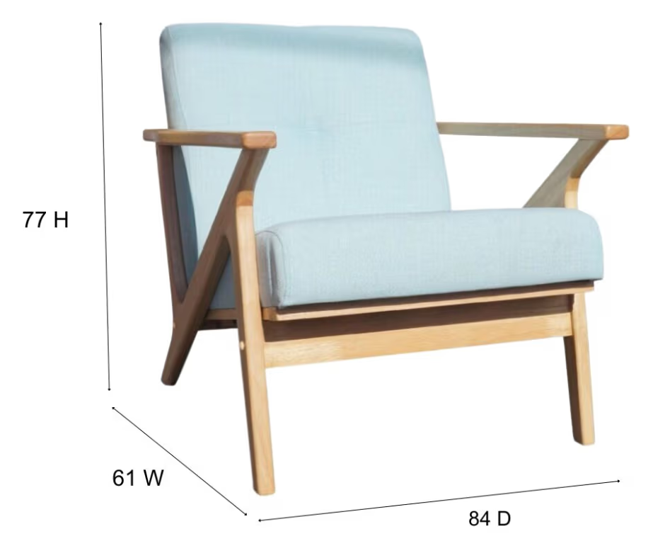Nordica Mint Upholstered Accent Armchair