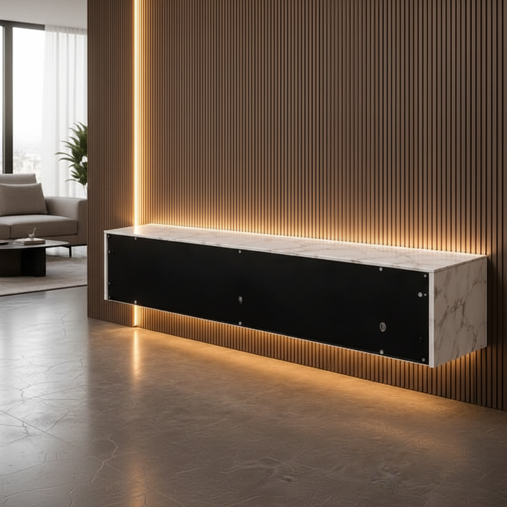 Marbella Luxe 2m Wall-Mounted TV Unit White