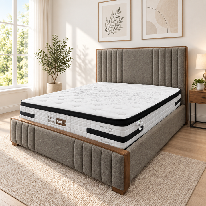 Luxe Fabric Bed Frame King(Fabric King Bed Frame)