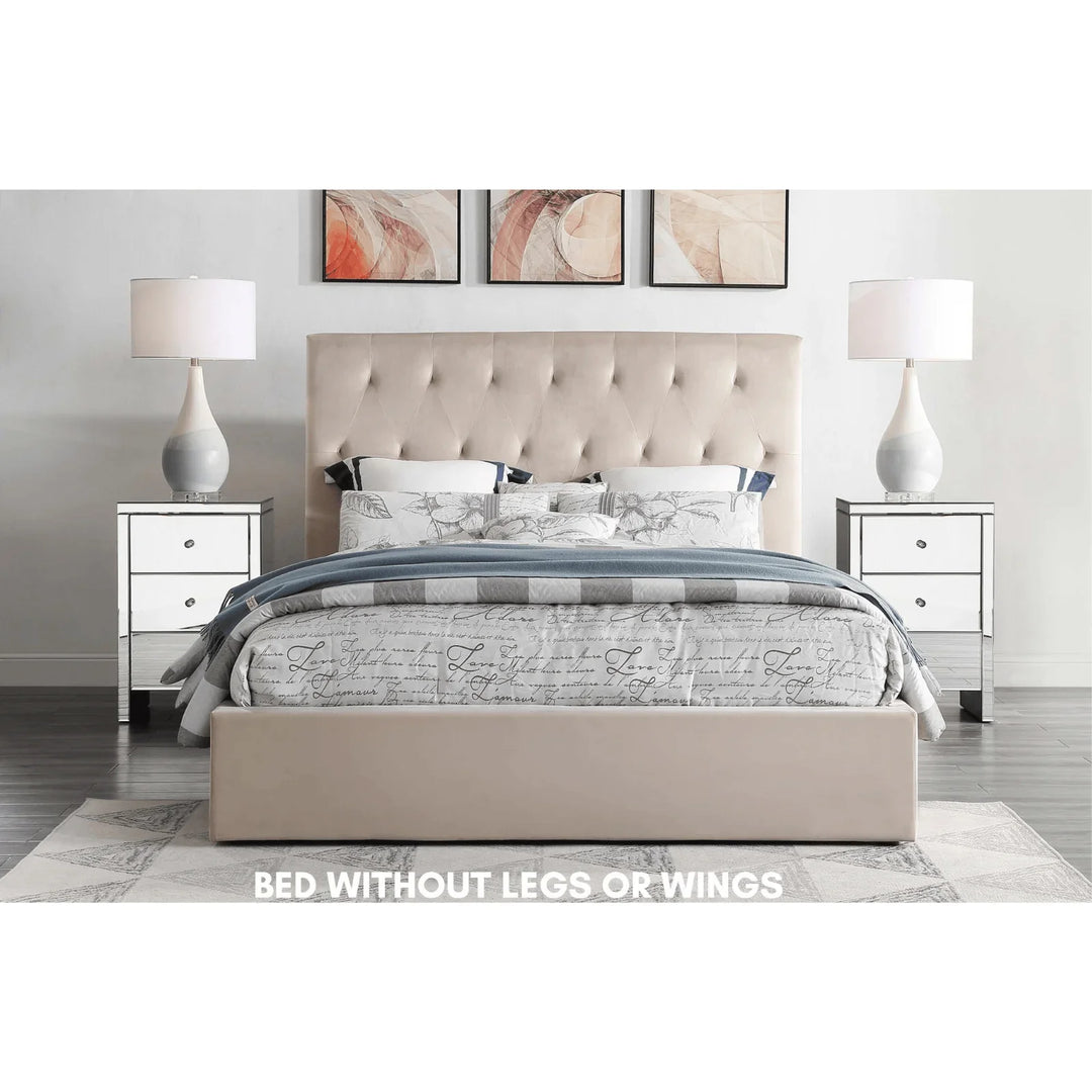 Merida Double Velvet Bed - DLB Furniture