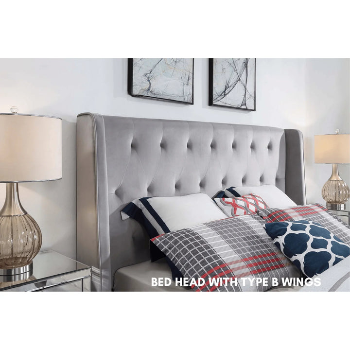 Merida Double Velvet Bed - DLB Furniture