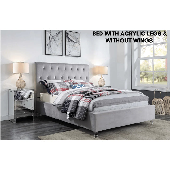 Merida Double Velvet Bed - DLB Furniture