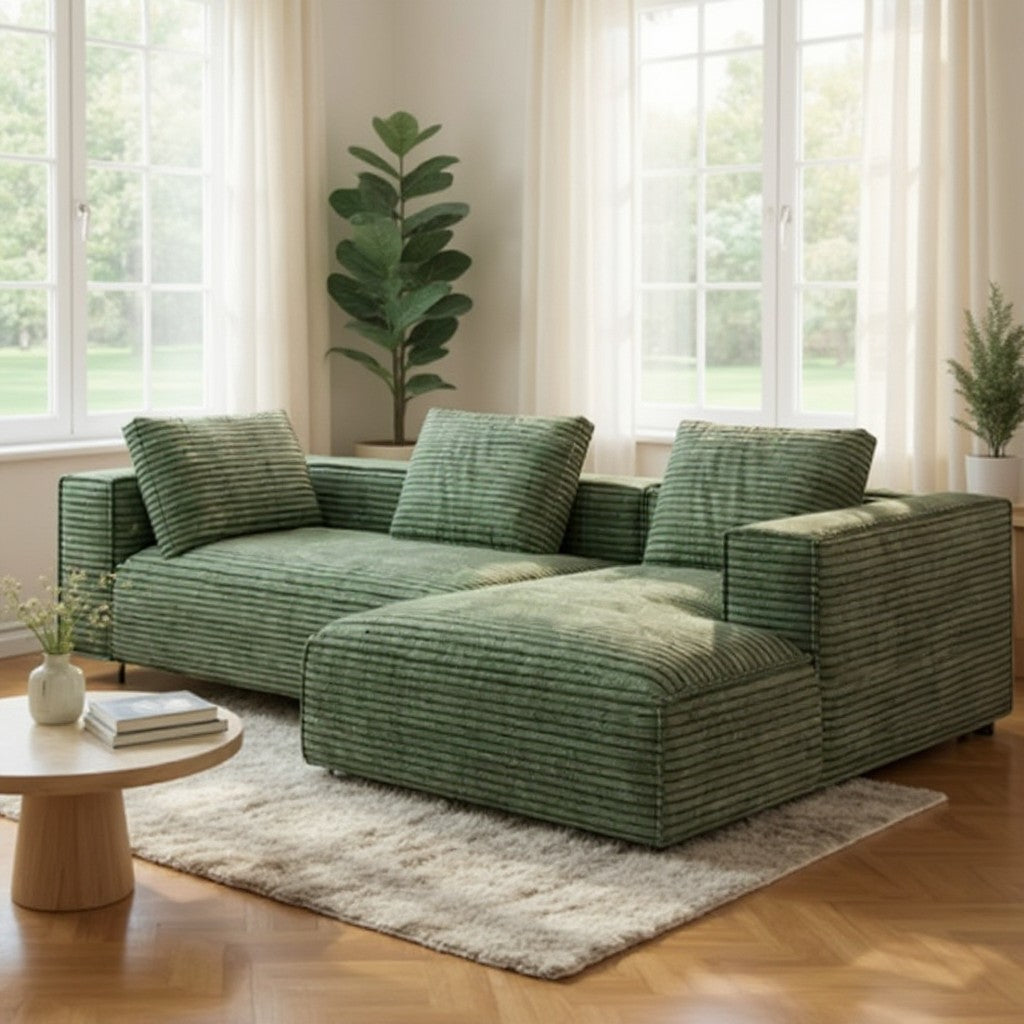 Greenland L Shape Sofa - Green