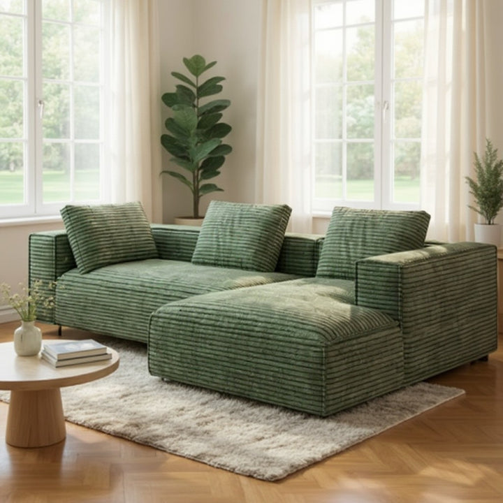Greenland L Shape Sofa - Green