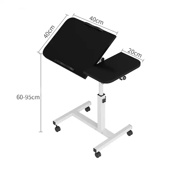 Movable Lifting Bedside Studying Working Table Black, White