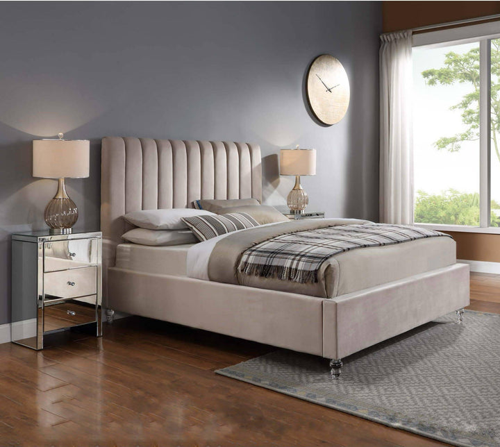 Belair Velvet Queen Bed Frame - DLB Furniture