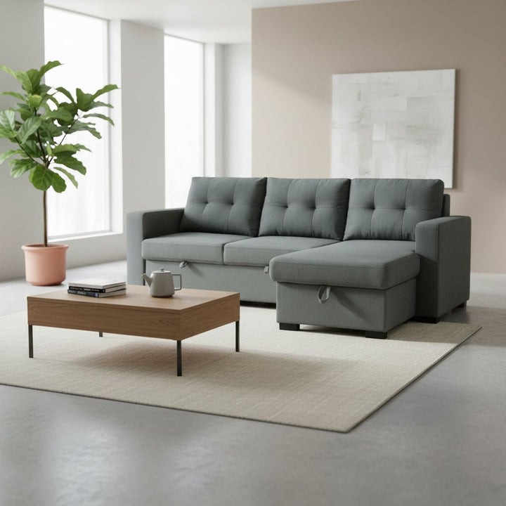 Drake Budget Sofa Bed With Storage Dark Grey