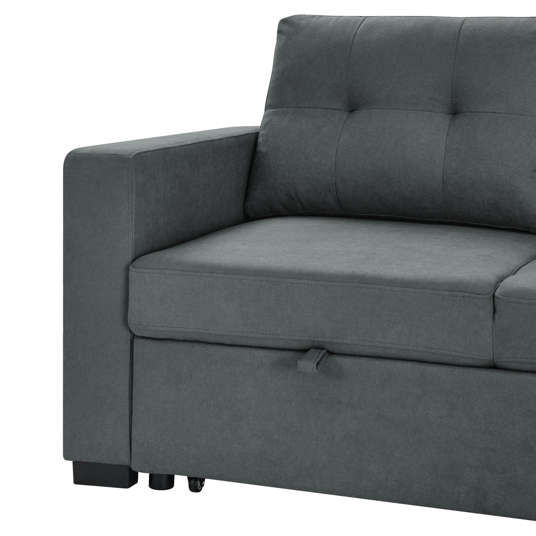 Drake Budget Sofa Bed With Storage Dark Grey