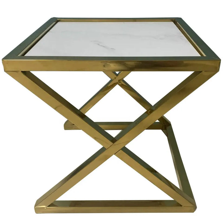 Kari Nesting Side Table/Coffee Table Set of 3 (Gold/Silver)