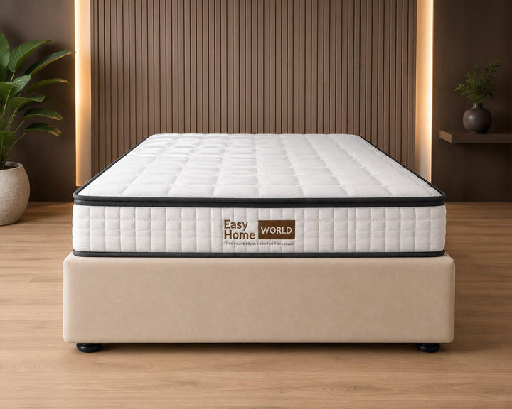 Bed Base Solid Timber Slats Beige Velvet (Beige Velvet Bed Base)