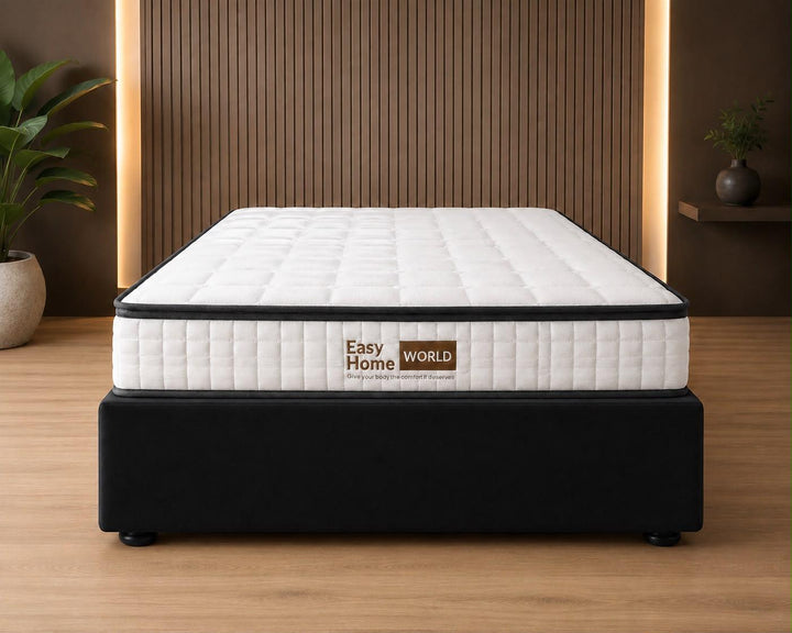 Bed Base Solid Timber Slats Black Velvet (Black Velvet Bed Base)