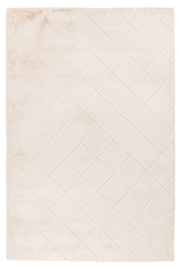 Impulse 600 Ivory Very Soft Fluffy Diamond Rug - DLB Furniture