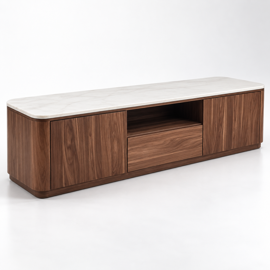 Como Walnut TV Unit & Coffee Table Set