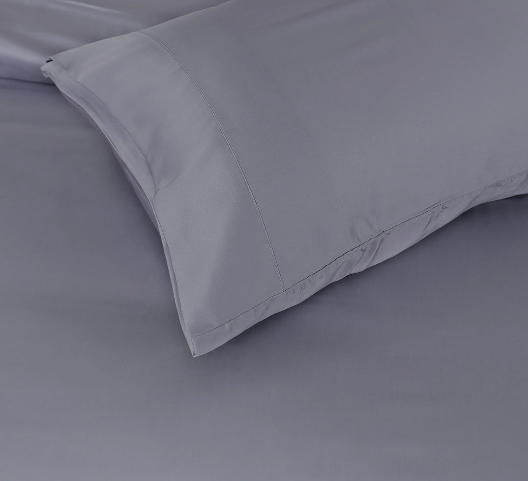 100% Tencel Fabric Quilt Cover Set Grey - DLB Furniture