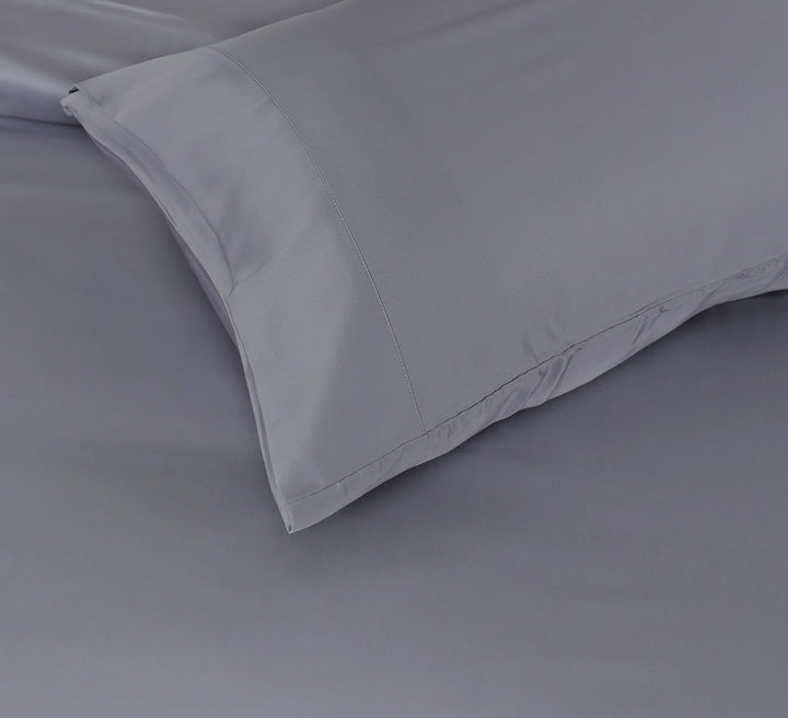 100% Tencel Fabric Quilt Cover Set Grey - DLB Furniture