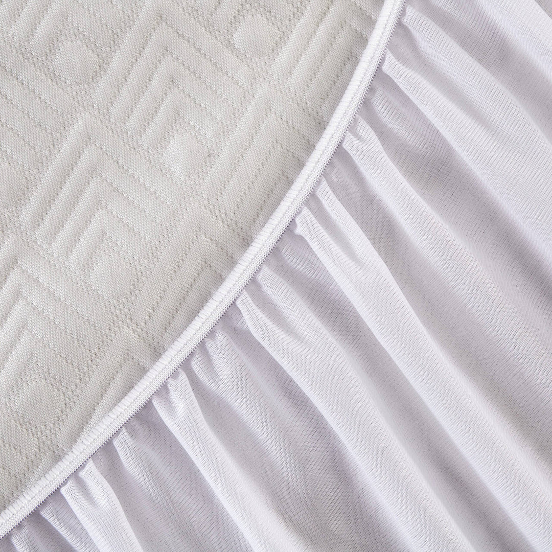 Waterproof Mattress Protector Tencel Fabric White Queen - DLB Furniture