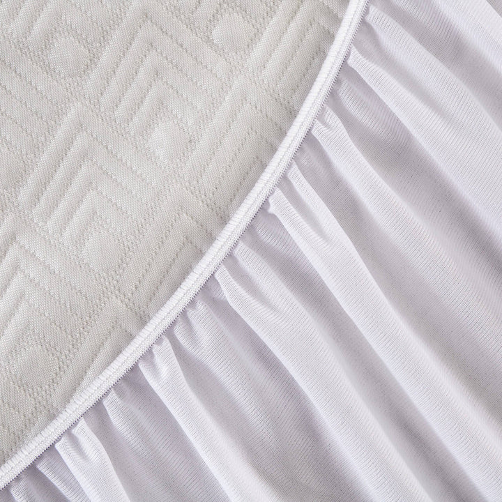 Waterproof Mattress Protector Tencel Fabric White Queen - DLB Furniture