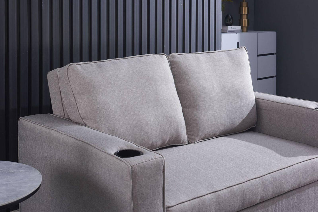 Miles 2 seater Sofa bed - Beige - DLB Furniture