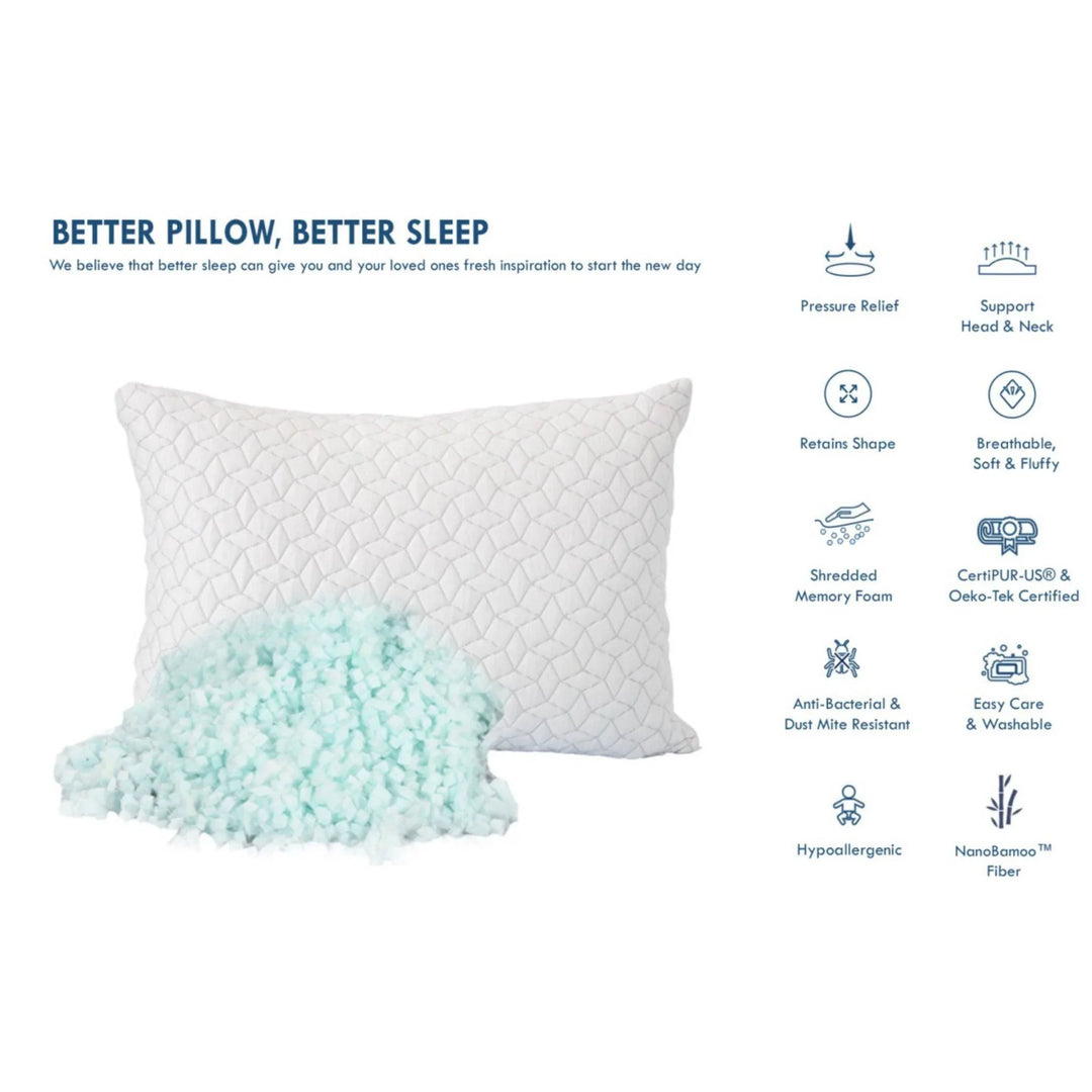 Shredded Gel Memory Foam Pillows - DLB Furniture