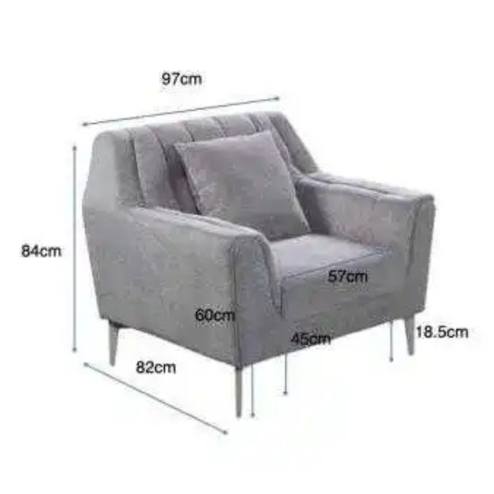 Bridget 1 seat Sofa – Grey