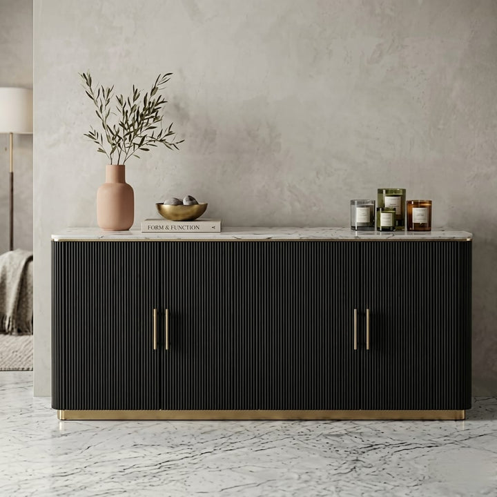 Arcadia Luxury Buffet Table Black (Custom Design Only)