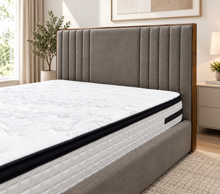 Luxe Fabric Bed Frame King(Fabric King Bed Frame)