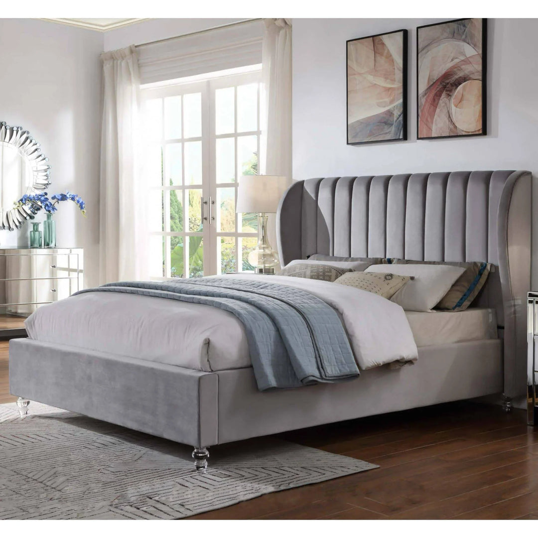 Belair Velvet Queen Bed Frame - DLB Furniture