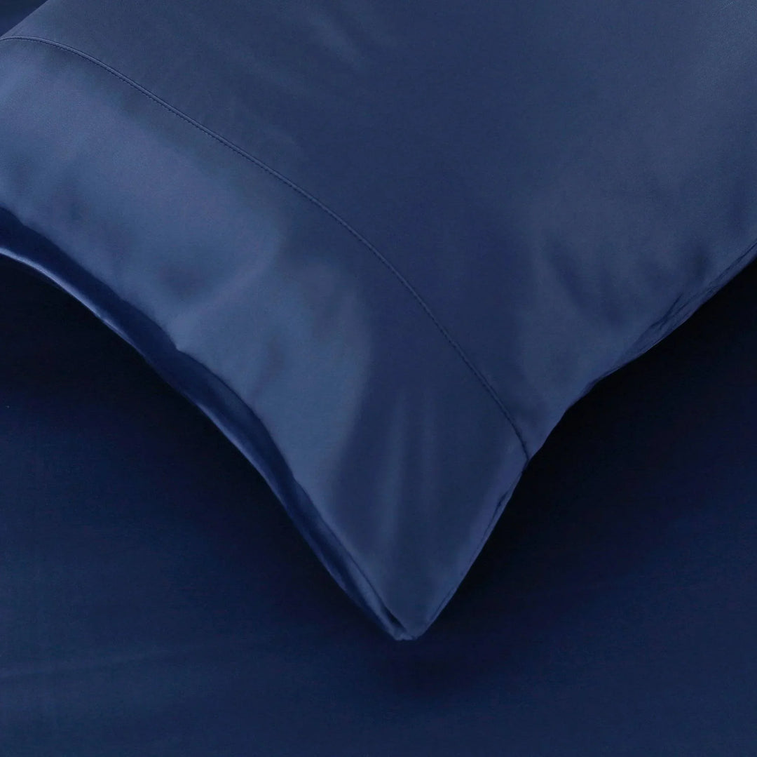 TENCEL™ 100% Lyocell Fibre Quilt Cover Set Queen Blue - DLB Furniture