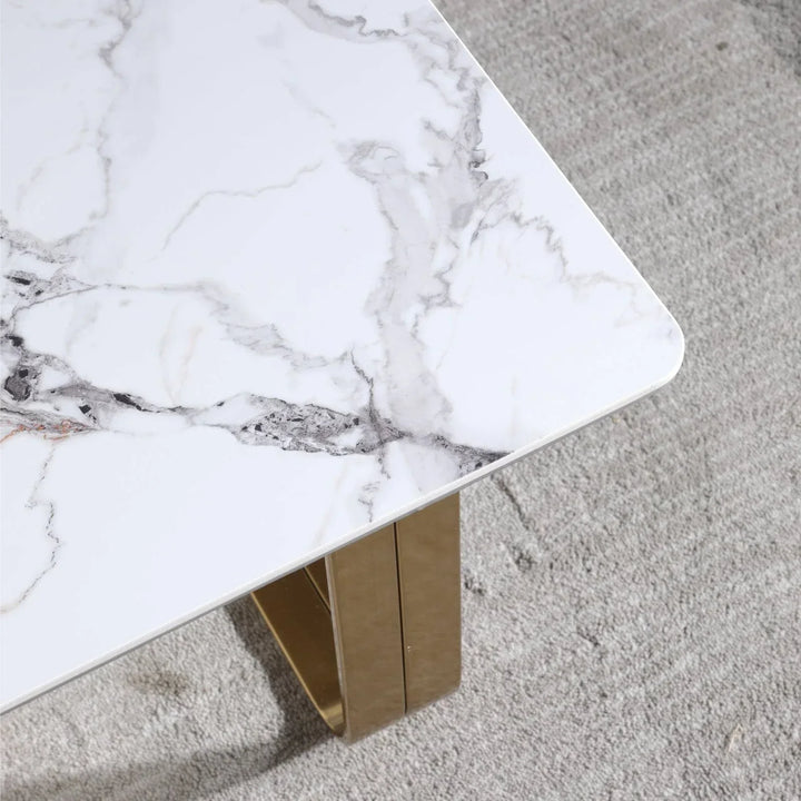 Catalyst Coffee Table Marbella White sintered stone - DLB Furniture