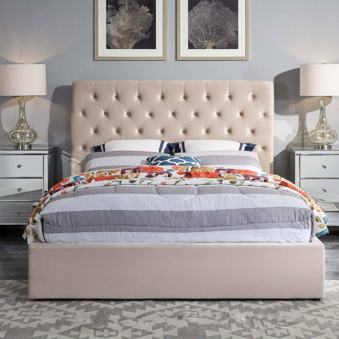 Colima Velvet King Bed Frame - DLB Furniture