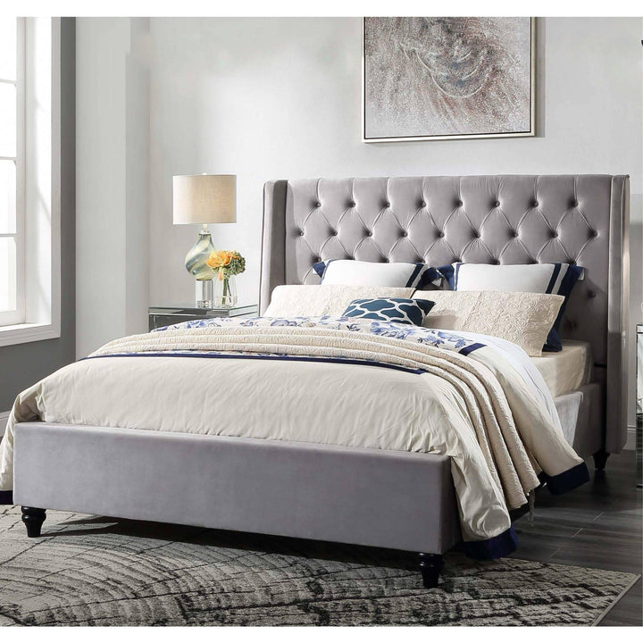 Colima Velvet King Bed Frame - DLB Furniture